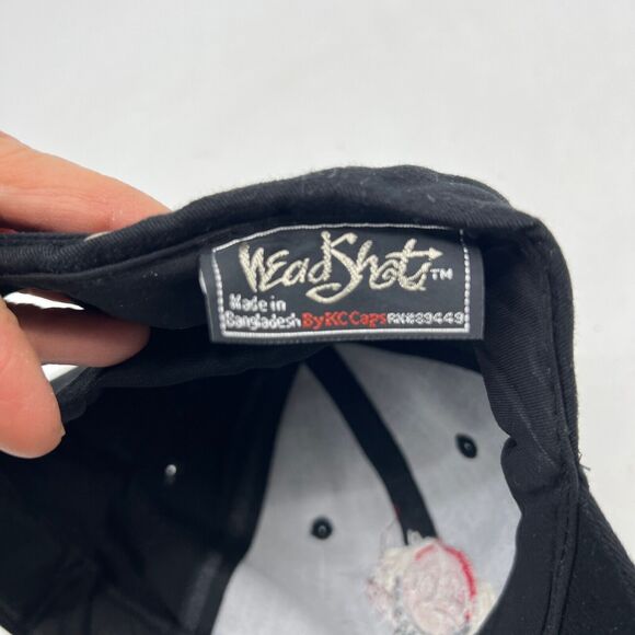 Vintage Coca Cola Hat Mens Strapback Black Embroidered Logo Headshots KC Caps - Picture 8 of 10